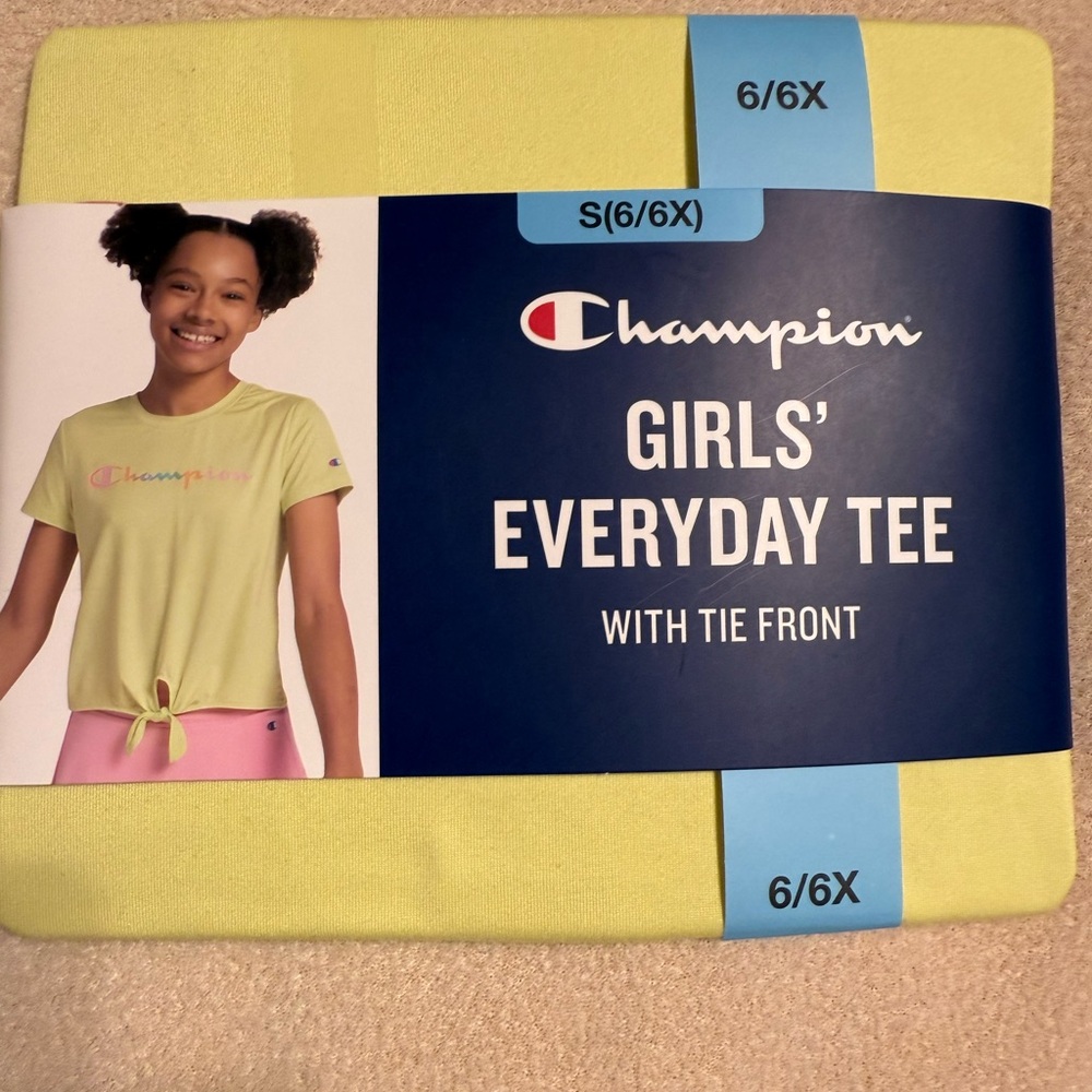 Champion Kids' Tie Front Tee - Light Yellow